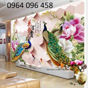 Tranh gạch 3d hoa ngọc - 444XM