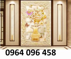 Tranh gạch 3d hoa ngọc - 444XM