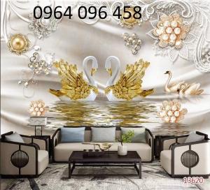 Tranh gạch 3d giả ngọc - gạch tranh 3d dán tường - GVX32