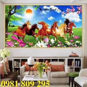 Tranh cao cấp - gạch trang trí ngựa - tranh phòng khách HO97