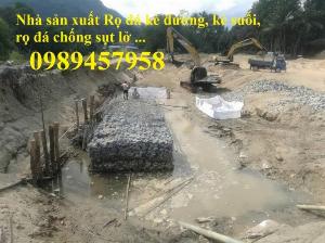 Sản xuất rọ đá bọc nhựa 2x1x1m, Rọ đá chống sụt lở, Rọ thép 2x1x0,5m - RỌ ĐÁ HỘC
