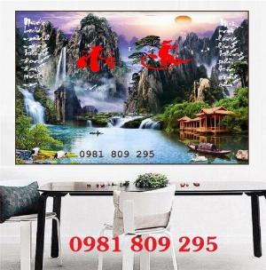 Gạch tranh phong cảnh - con đồ quê hương FSF6