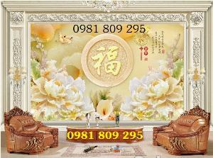 Siêu phẩm - gạch tranh 3d hoa óp tường cao cấp GSF7