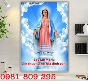 Gạch tranh Đức Mẹ Maria - tranh công giáo 3D - thiên chúa HO56