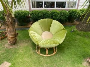 Ghế papasan mây nệm hoa