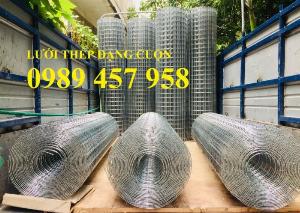 Lưới thép hàn mạ kẽm dạng cuộn phi 3 ô 50*50, 100*100, Lưới thép phi 4 làm giàn cây 50*50