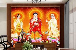Tranh 3 vị tam thánh - tranh gạch 3d ốp tường - FSS32