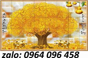 Tranh gạch men 3d phong thủy cây kim tiền - KFD43