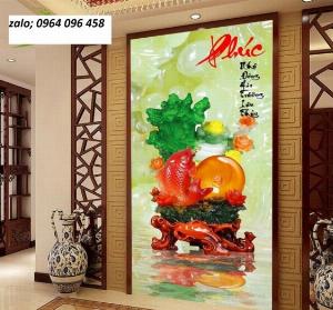 Tranh gạch bình hoa 3d - gạch tranh ốp tường trang trí - FDS76