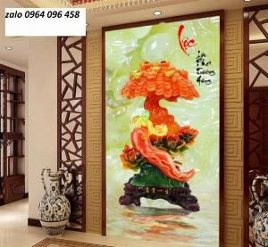 Tranh gạch bình hoa 3d - gạch tranh ốp tường trang trí - FDS76