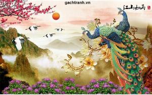 Tranh gạch 3d trang trí phòng khách - phòng ngủ - FGH87