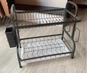 Kệ Để Chén Đĩa Thép Carbon Sơn tĩnh điện 2 tầng
