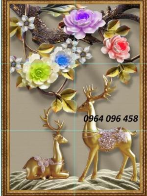 Tranh gạch 3d trang trí phòng khách - 4333XP