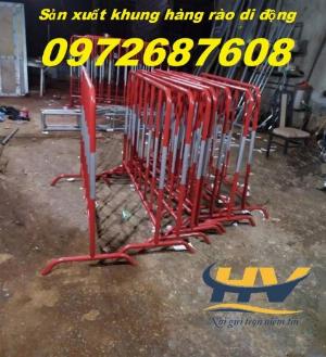 Hàng rào chắn barie, khung hàng rào di động, hàng rào bảo hộ tại Long An