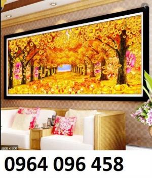 Tranh gạch cây kim tiền - tranh gạch 3d ốp tường - 0665CN