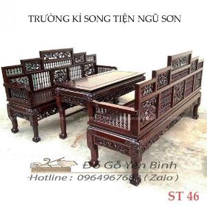 Trường kỷ song tiện ngũ sơn mang đậm nét Huế