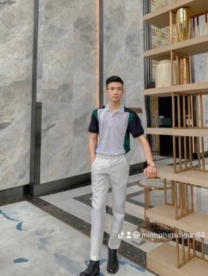 Áo thun polo nam thời trang sọc phối màu đẹp