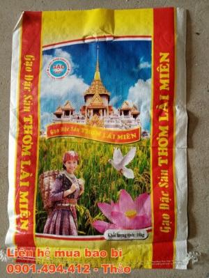 Quy cách bao bì PP dệt đựng Gạo phổ biến là : Bao gạo 5kg, 10kg, 20kg, 25kg, 50kg.
