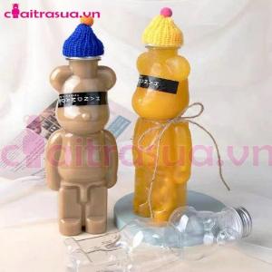 Chai Nhựa PET Hình Bearbrick 400ml, 500ml