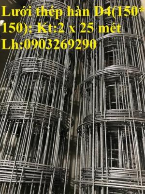 Lưới Thép Hàn  Đổ Sàn Bê Tông Phi D4 ( 100*100),(150*150),(200*200) , dạng cuộn - có sẵn hàng