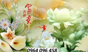 Tranh gạch 3d hoa ngọc - gạch tranh 3d ốp tường - 732SP