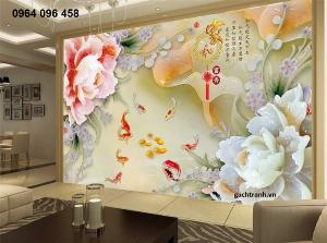 Tranh gạch 3d hoa ngọc - gạch tranh 3d ốp tường - 732SP