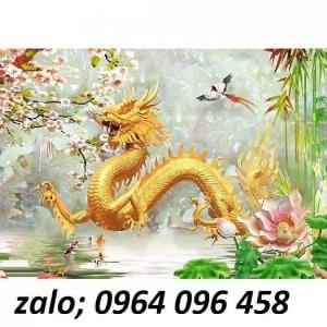 Tranh rồng phượng 3d - tranh gạch 3d rồng phượng - 843XM
