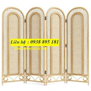 Bình phong ngăn phòng bằng mây đan