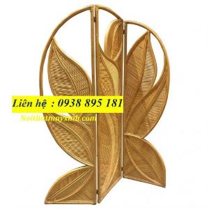 Bình phong ngăn phòng bằng mây đan