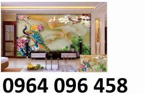 Gạch tranh 3d dán tường phòng khách - 943XP