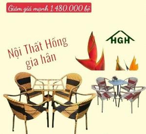 Bàn ghế cafe mây nhựa Hồng Gia Hân MS052232