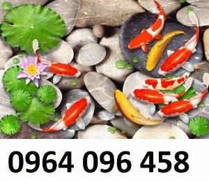 Tranh gạch 3d hồ cá koi - 732SP