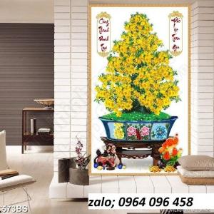 Tranh gạch hoa mai 3d - JHG7