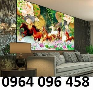 Tranh cong ngựa - tranh gạch 3d con ngựa - 0999C