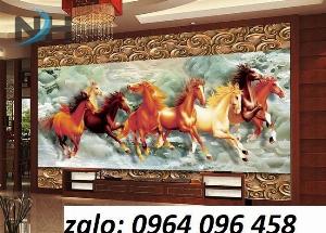 Tranh gạch phong thủy 3d tuổi ngọ - 8777CL