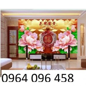 Gạch tranh 3d phong thủy phòng khách - 943XM
