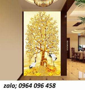 Tranh gạch cây kim tiền 3d - GDC54