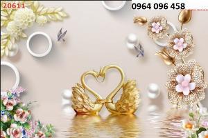 Gạch tranh 3d phòng khách khổ lớn - FDS54