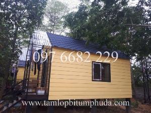 Tấm lợp bitum phủ đá, ngói bitum phủ đá, tấm lợp dán mái bằng bitum