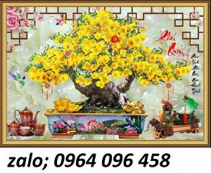 Tranh hoa mai 3d - tranh gạch 3d hoa mai - HDS54