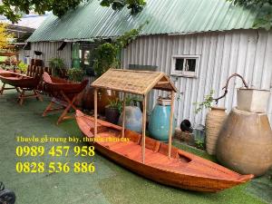 Thuyền cánh buồm, Thuyền trang trí 2m, 3m, Thuyền gỗ chèo tay