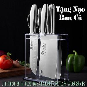Bộ dao làm bếp 07 món JAPAN cao cấp kèm khay đựng