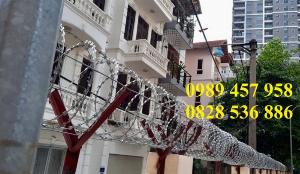 Dây kẽm gai bọc nhựa, dây thép gai hình dao bọc nhựa giá sỉ