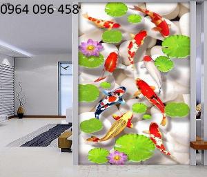 Tranh 3d cá chép - gạch tranh 3d cá chép - 0965CN