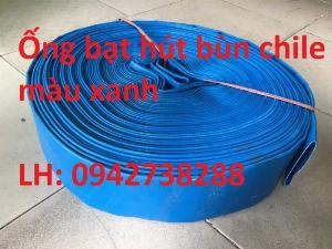 Ống bạt màu xanh bơm nước