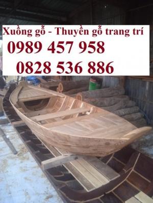 Đóng thuyền gỗ trang trí 3m, Xuồng gỗ 3m5, Xuồng 4m trang trí nhà hàng