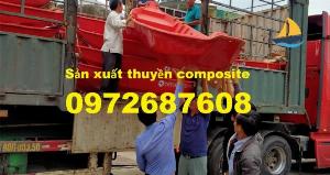 Thuyền ba lá, thuyền nhựa câu cá, thuyền chèo tay composite cho 1 - 2 người