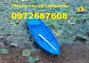 Thuyền ba lá, thuyền nhựa câu cá, thuyền chèo tay composite cho 1 - 2 người