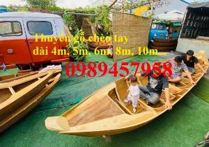 Đóng thuyền gỗ ba lá 3m, Thuyền 3,5m, Thuyền trang trí 4m theo yêu cầu