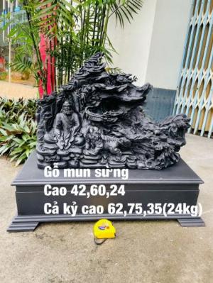 Tượng Đạt Ma gỗ mun